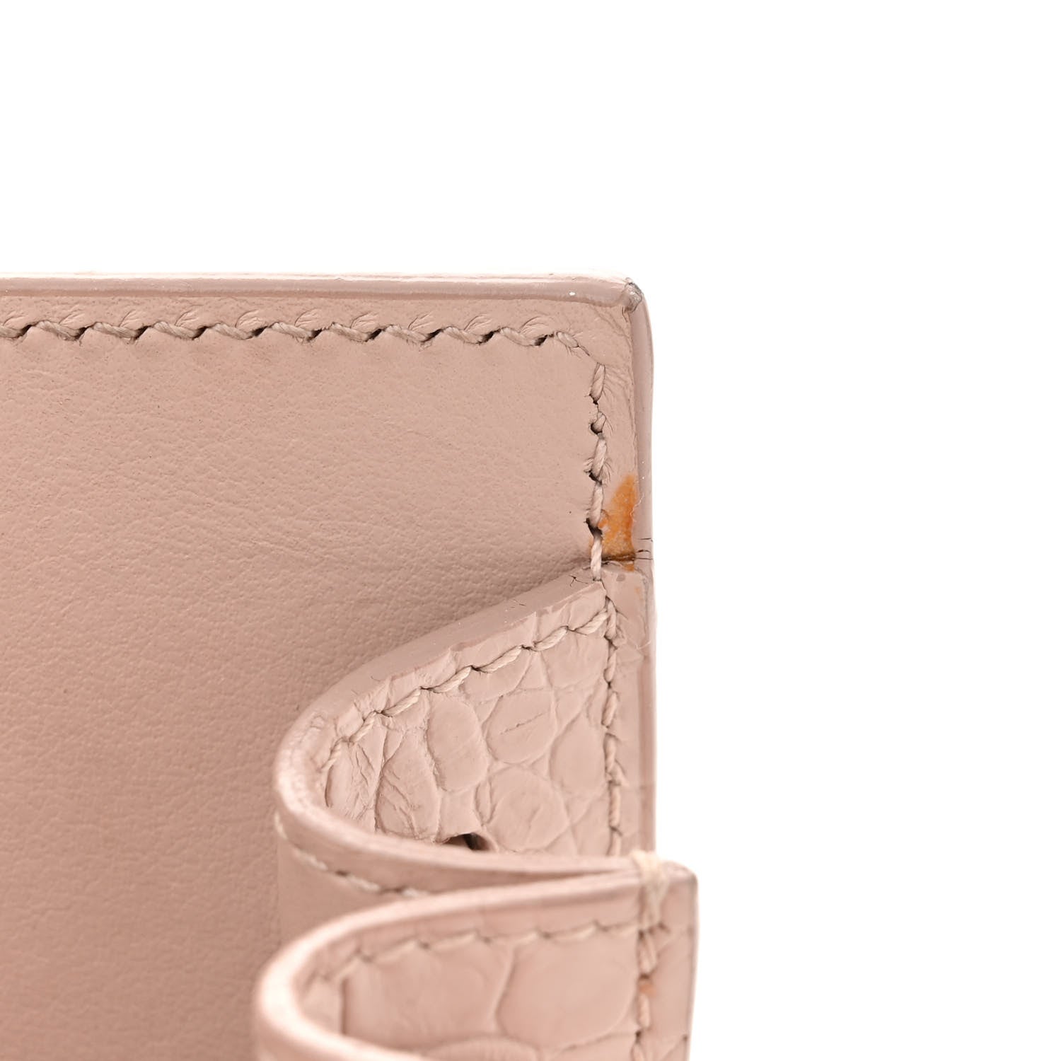 Saint Laurent Calfskin Crocodile Embossed Baby Sac De Jour Rose Antic 13 of 14