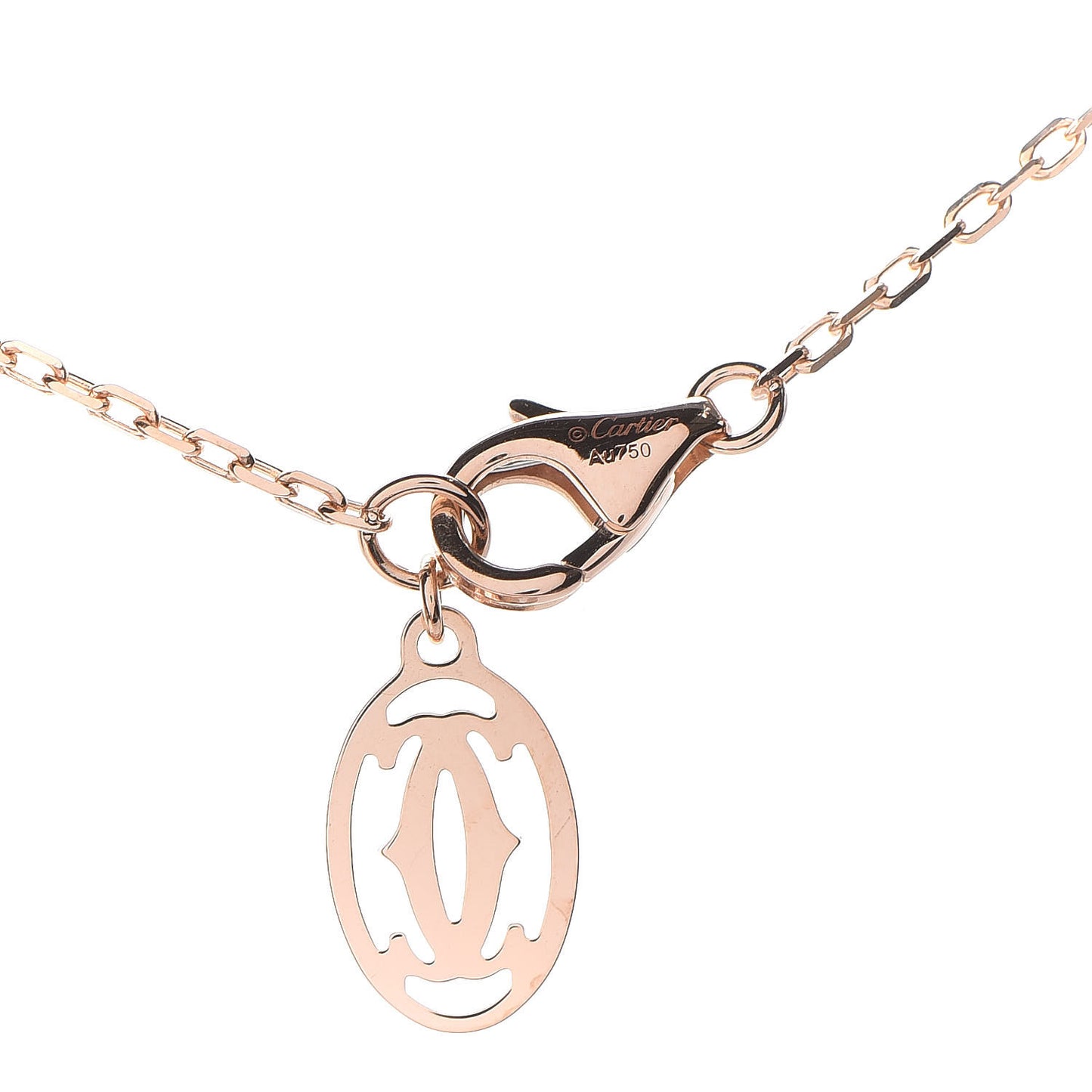 18K Pink Gold Diamond D'Amour Heart Pendant Necklace