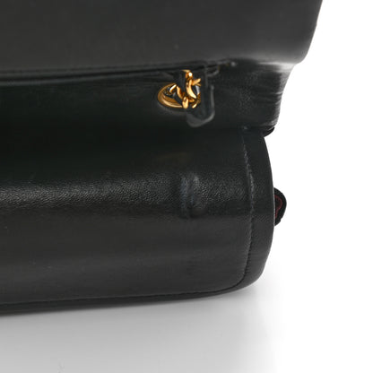 Chanel Lambskin Quilted Medium Double Flap Black 12 of 14