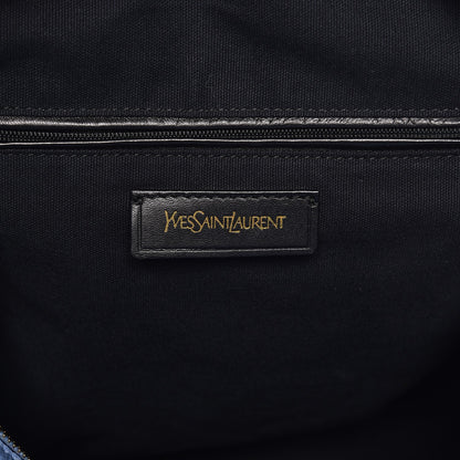 Saint Laurent Calfskin Medium Easy Sac Blue 6 of 10