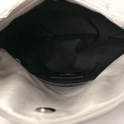 Saint Laurent Lambskin Quilted Small Loulou Puffer Monogram Chain Satchel Crema Soft 4 of 8