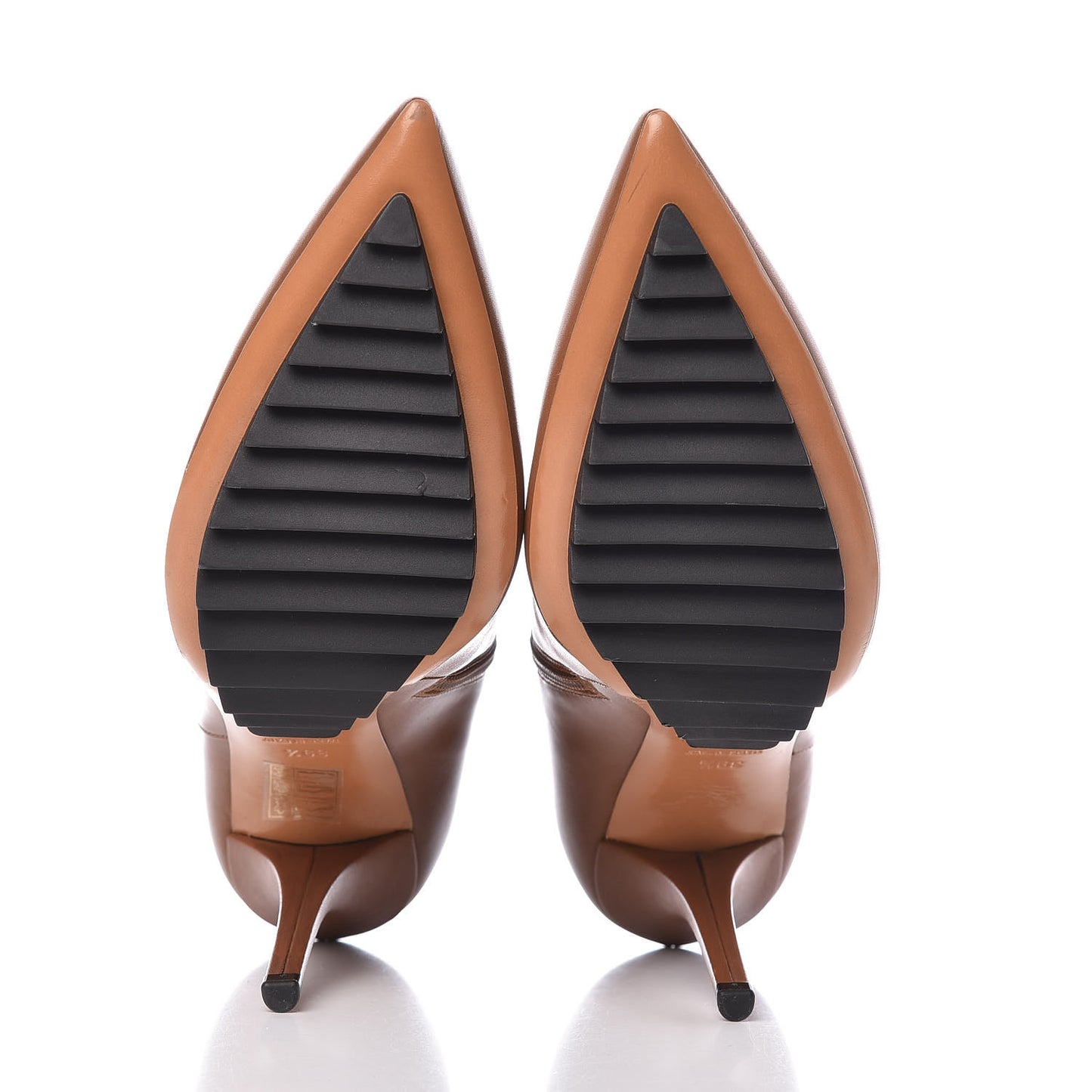 Calfskin Strettoia Ankle Bootie 39.5 Caramel