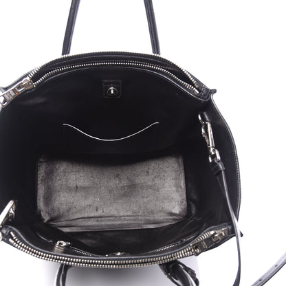 Prada Glace Calf Twin Pocket Tote Black 4 of 13