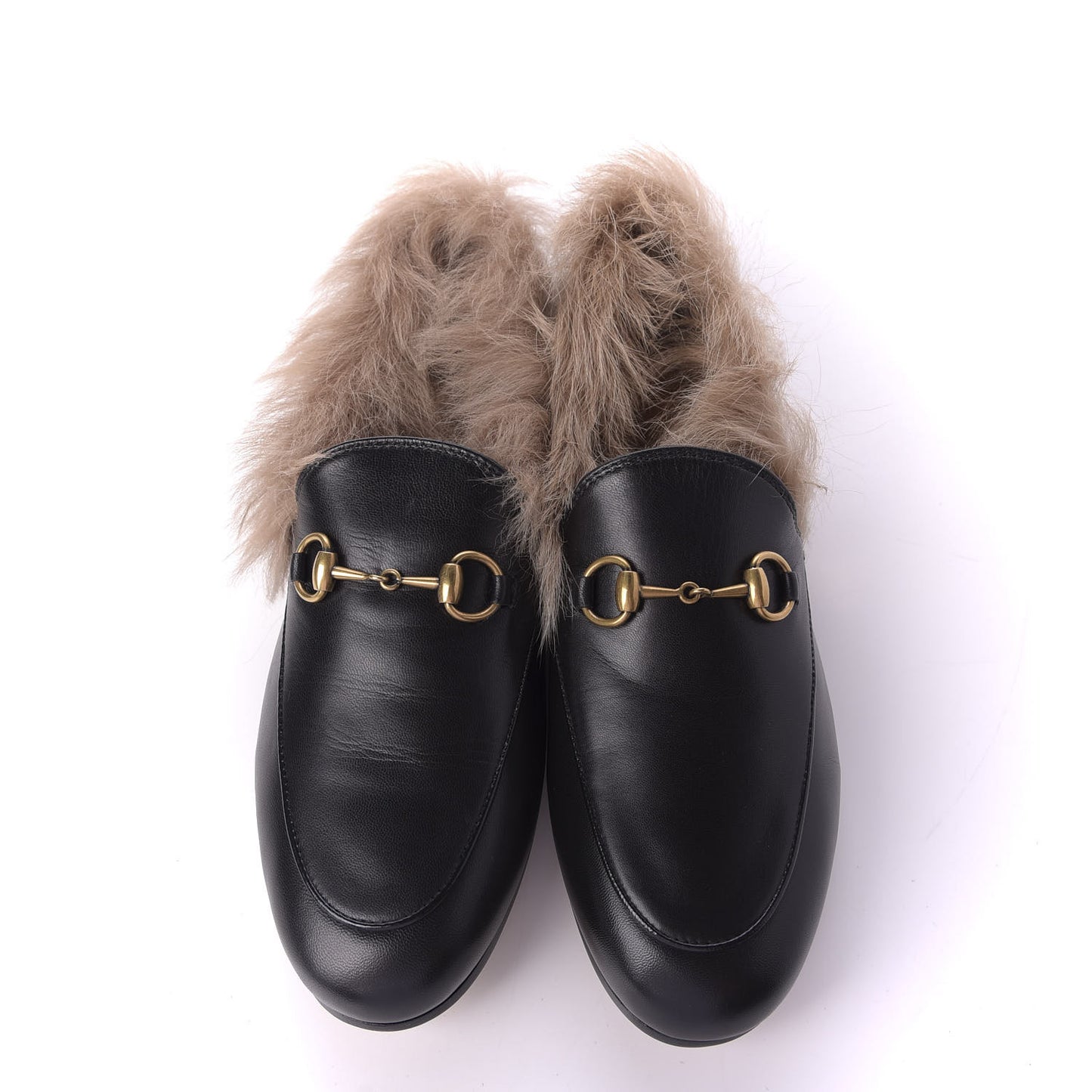 Malaga Kid Fur Womens Jordaan Loafers 36.5 Black Natural