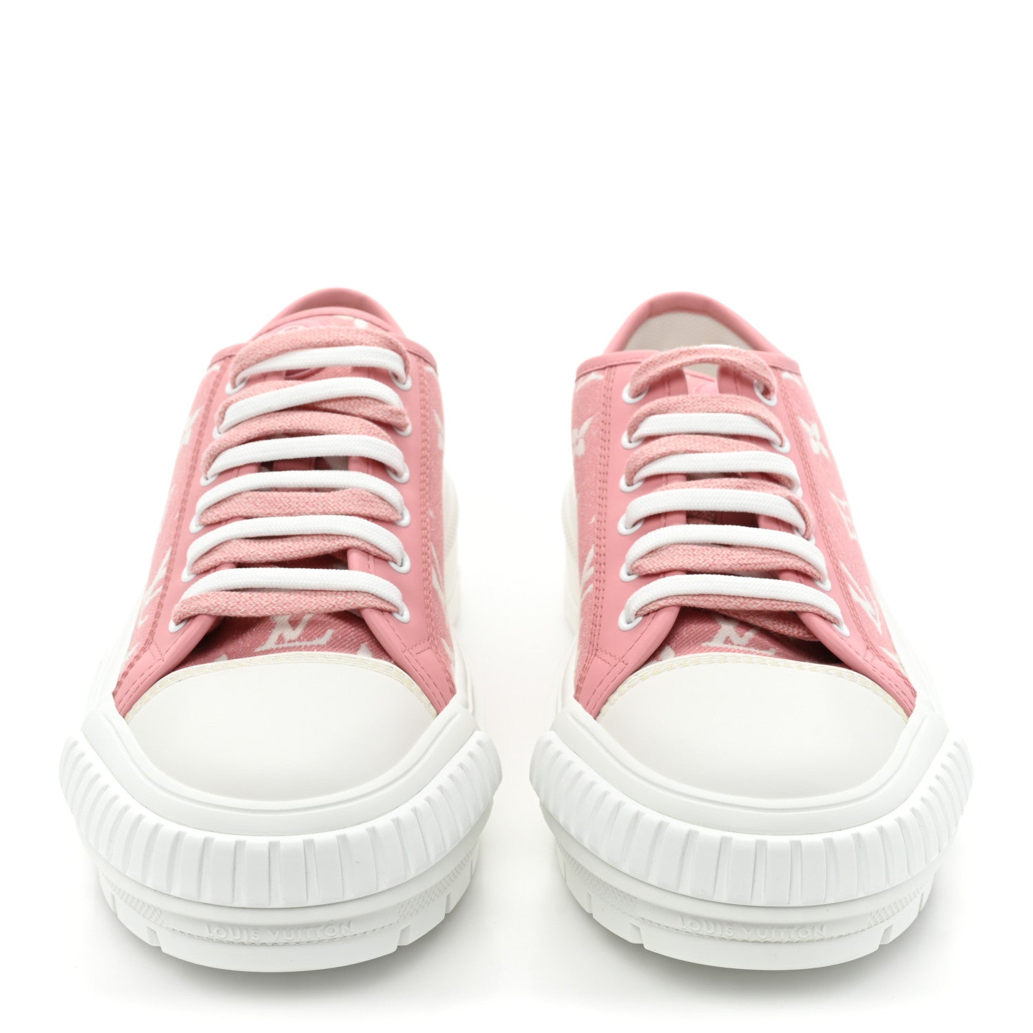 Louis Vuitton Denim Monogram Squad Sneakers 41 Pink 2 of 10