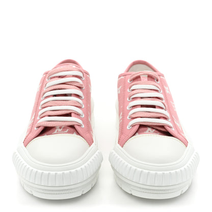 Louis Vuitton Denim Monogram Squad Sneakers 41 Pink 2 of 10