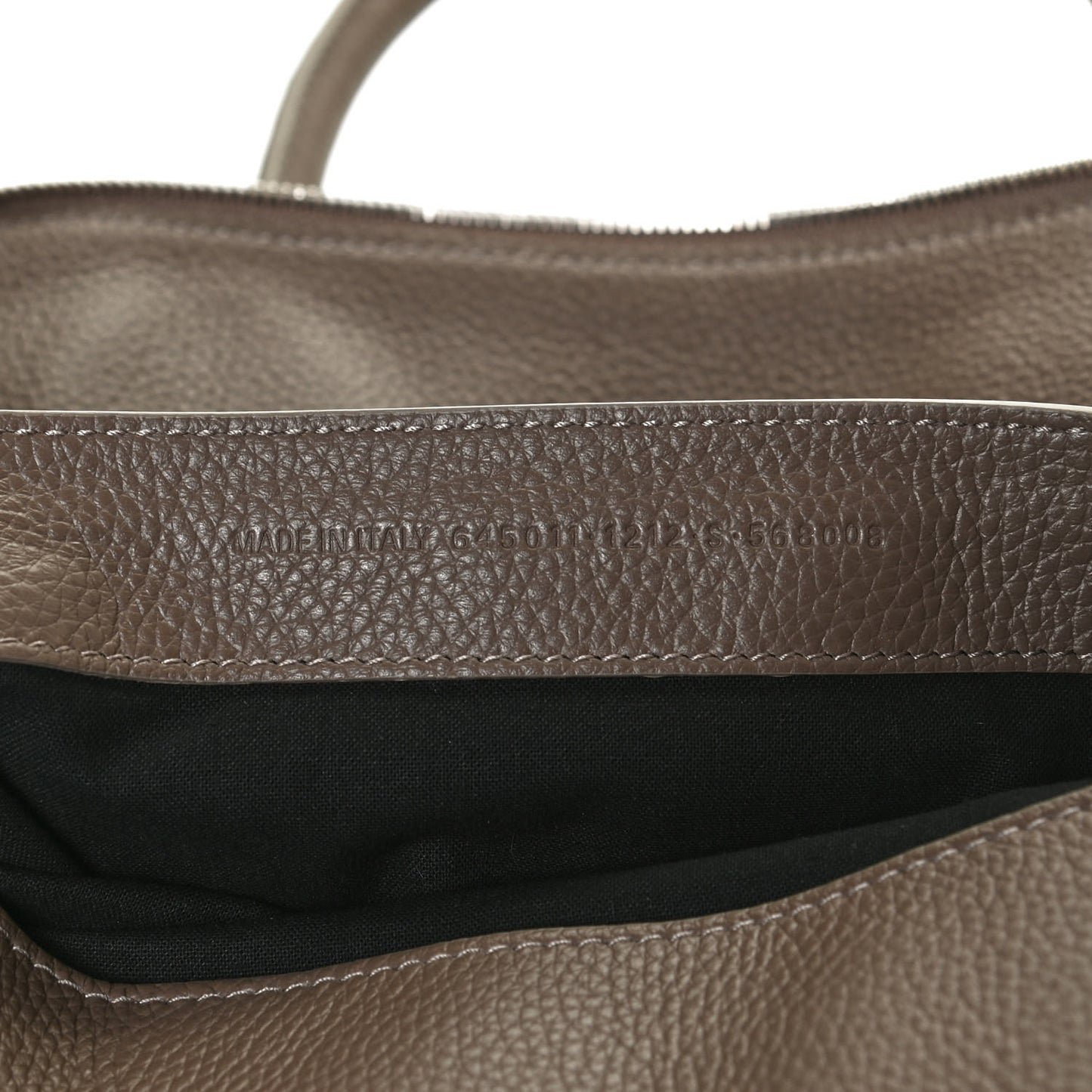 Calfskin Ville Top Handle Bag Mink Grey