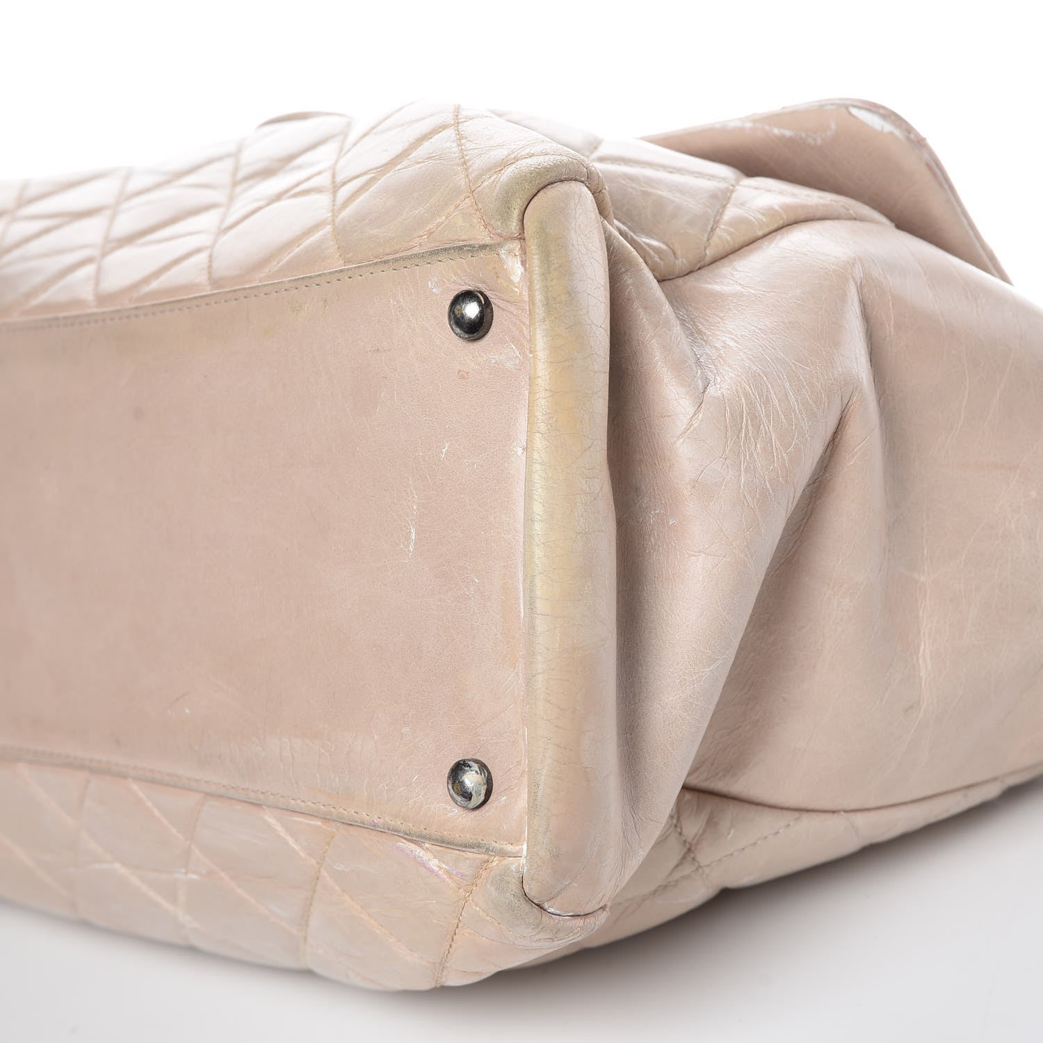 Chanel Glazed Calfskin Quilted Large Duo Color Tote Light Pink 11 of 20