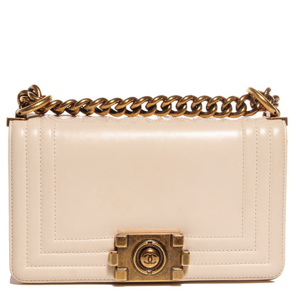 Chanel Calfskin Small Boy Flap Beige 1 of 8