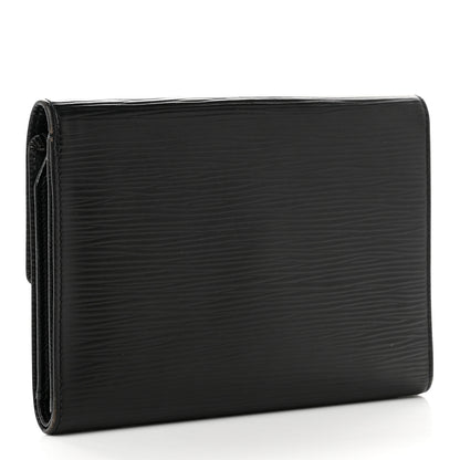 Louis Vuitton Epi Porte Tresor Etui Papiers Wallet Black 3 of 11
