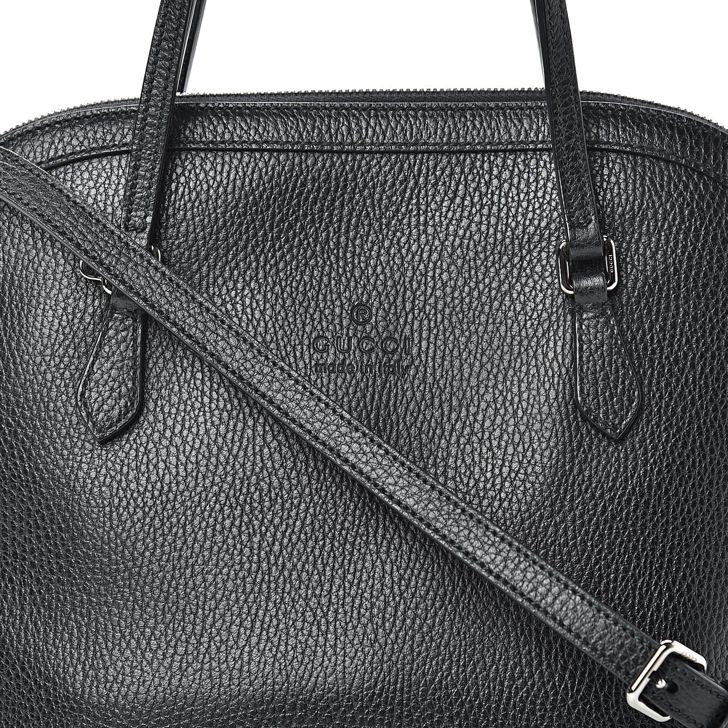 Calfskin Medium Dome Bag Black