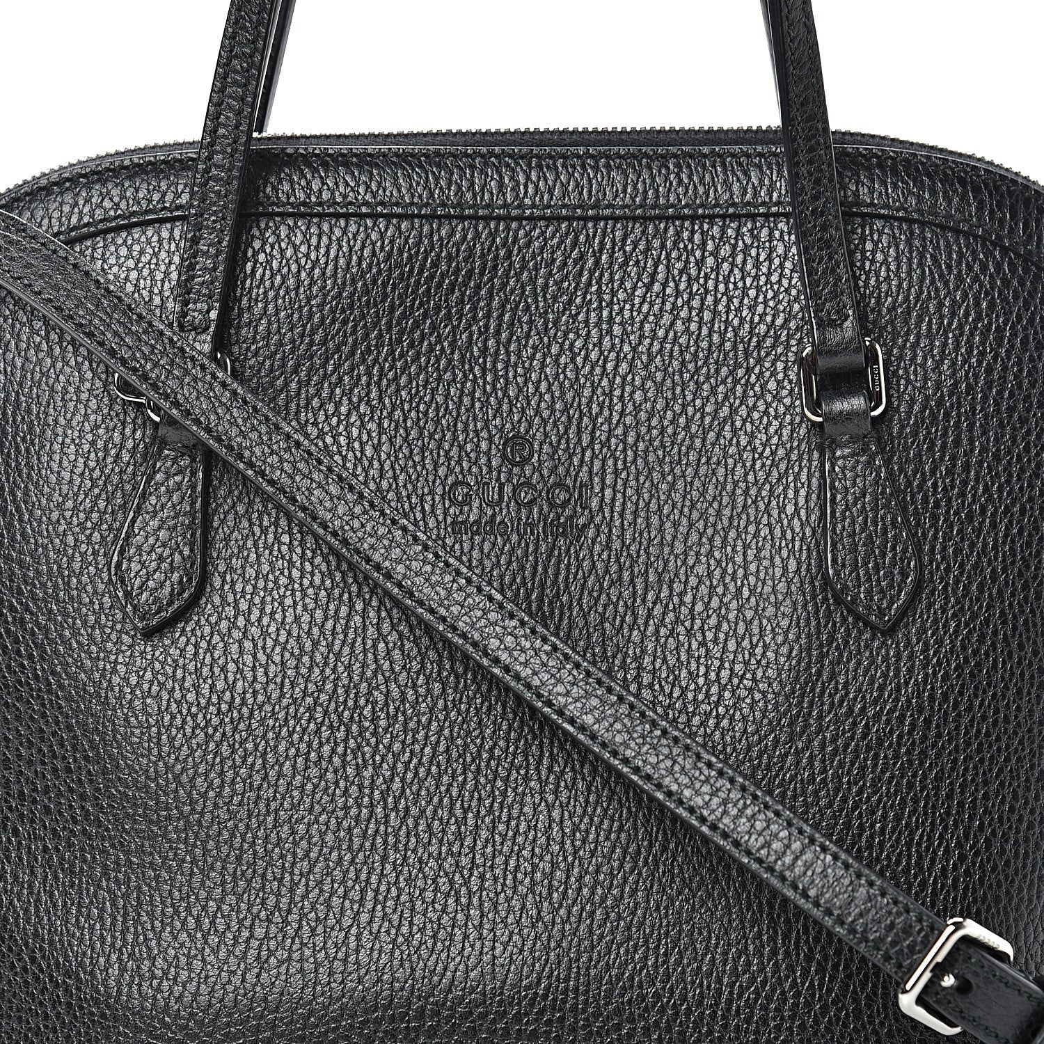 Gucci Calfskin Medium Dome Bag Black 7 of 11