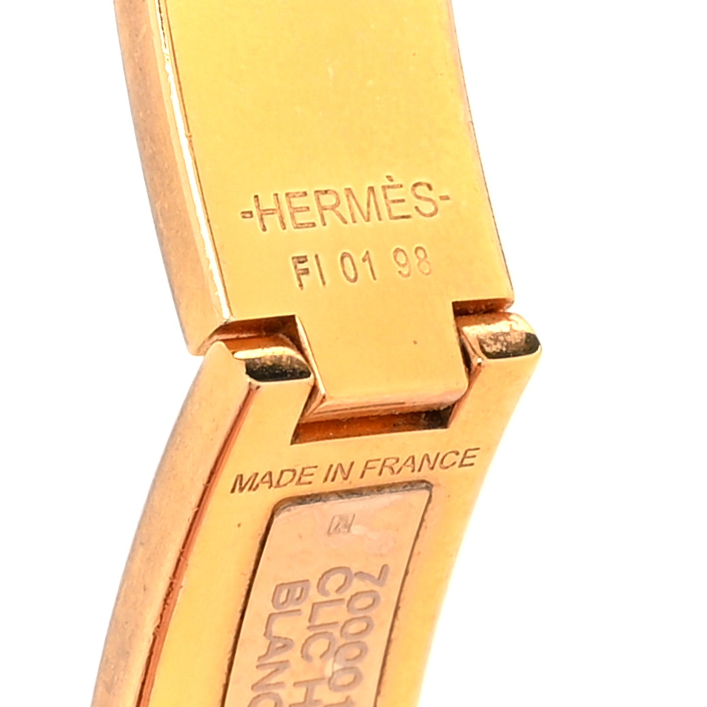 Enamel Narrow Clic Clac H Bracelet GM White