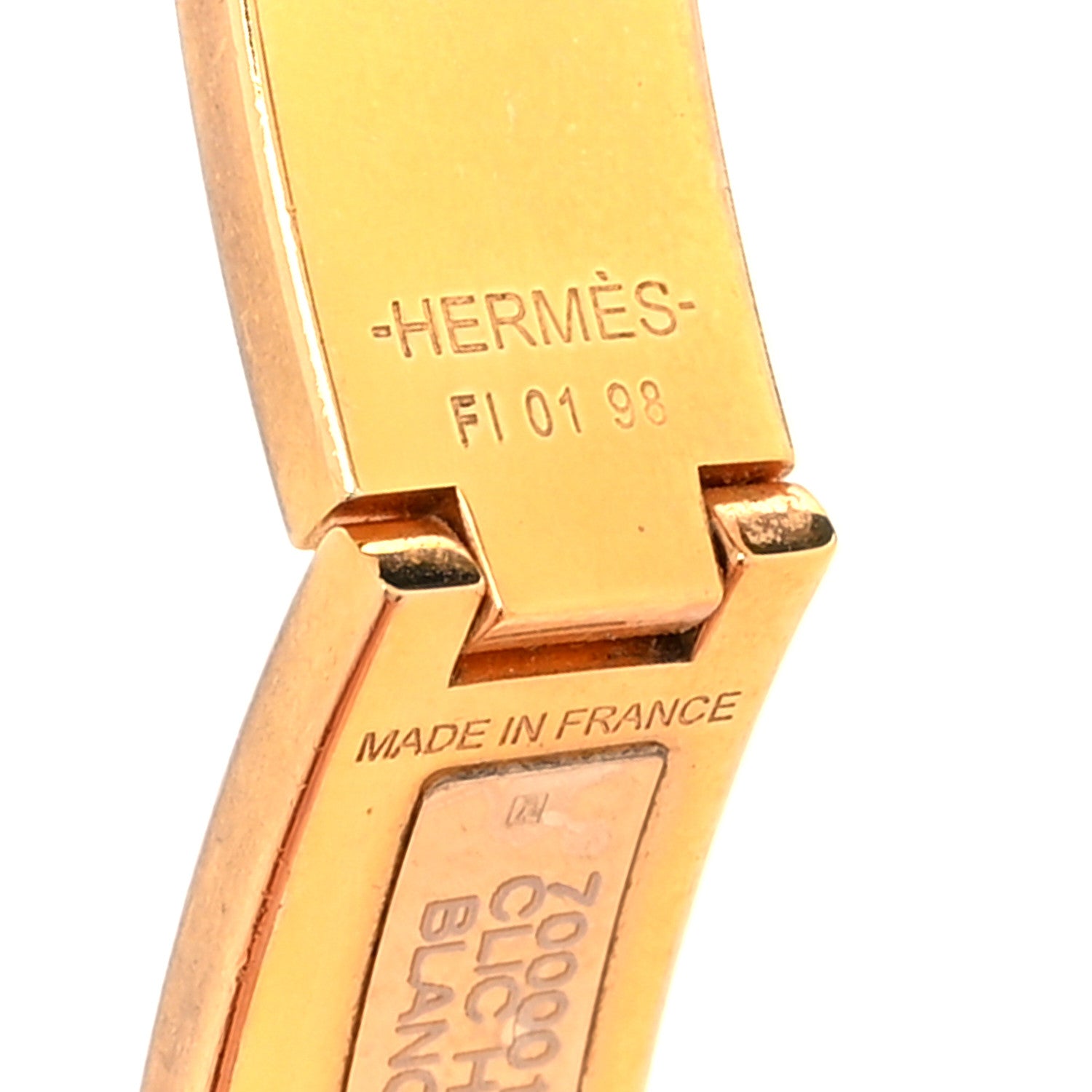 Hermes Enamel Narrow Clic Clac H Bracelet GM White 5 of 6