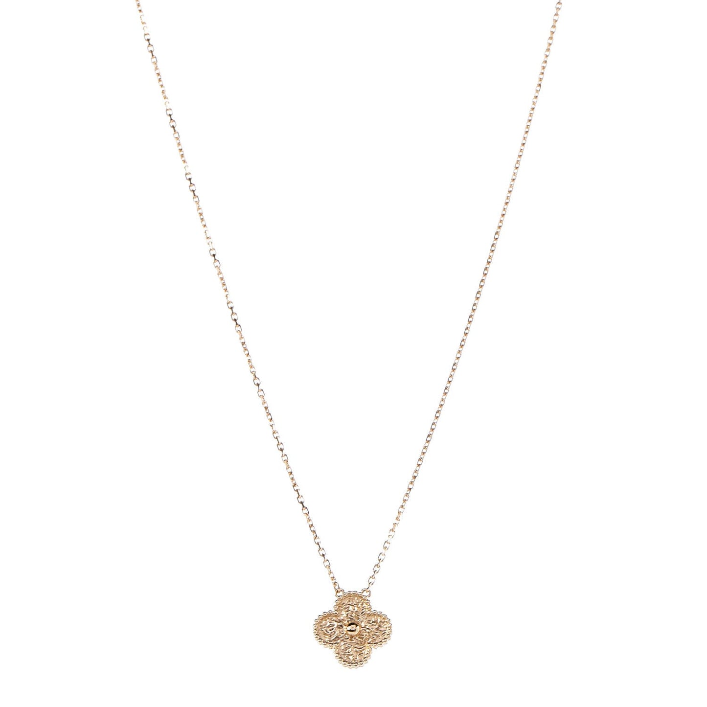 18K Yellow Gold Vintage Alhambra Pendant Necklace