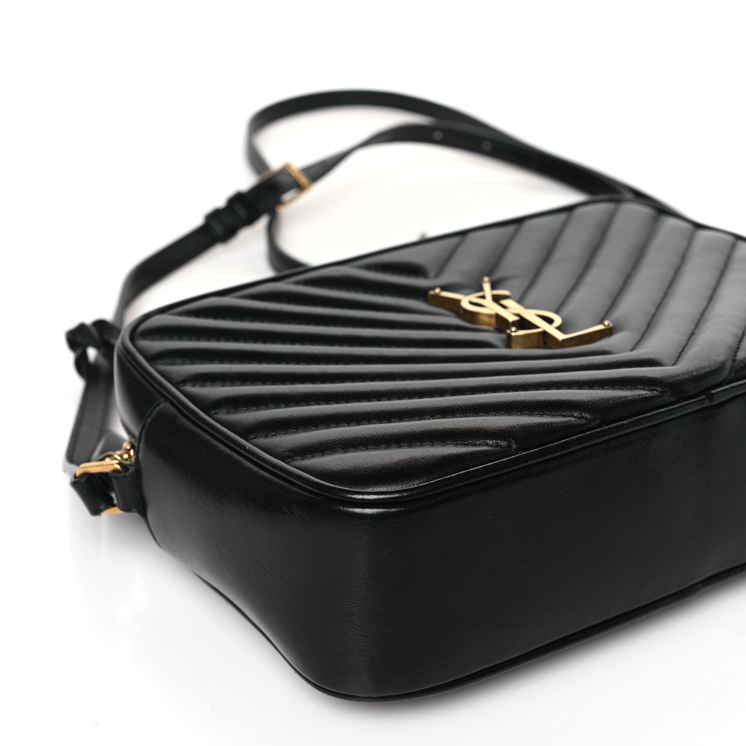 Saint Laurent Calfskin Matelasse Monogram Lou Camera Bag Black 8 of 9