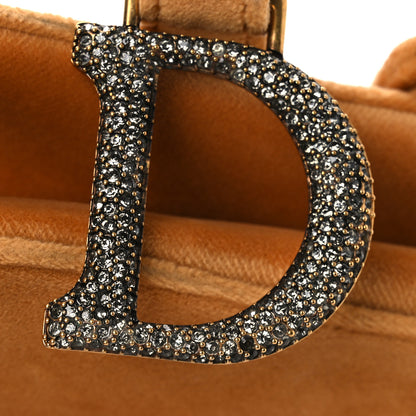 Christian Dior Velvet Crystal Mini Saddle Bag Camello 11 of 11