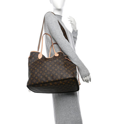 Louis Vuitton Monogram Stamped Inside Out Neverfull Bandouliere GM Beige 3 of 9