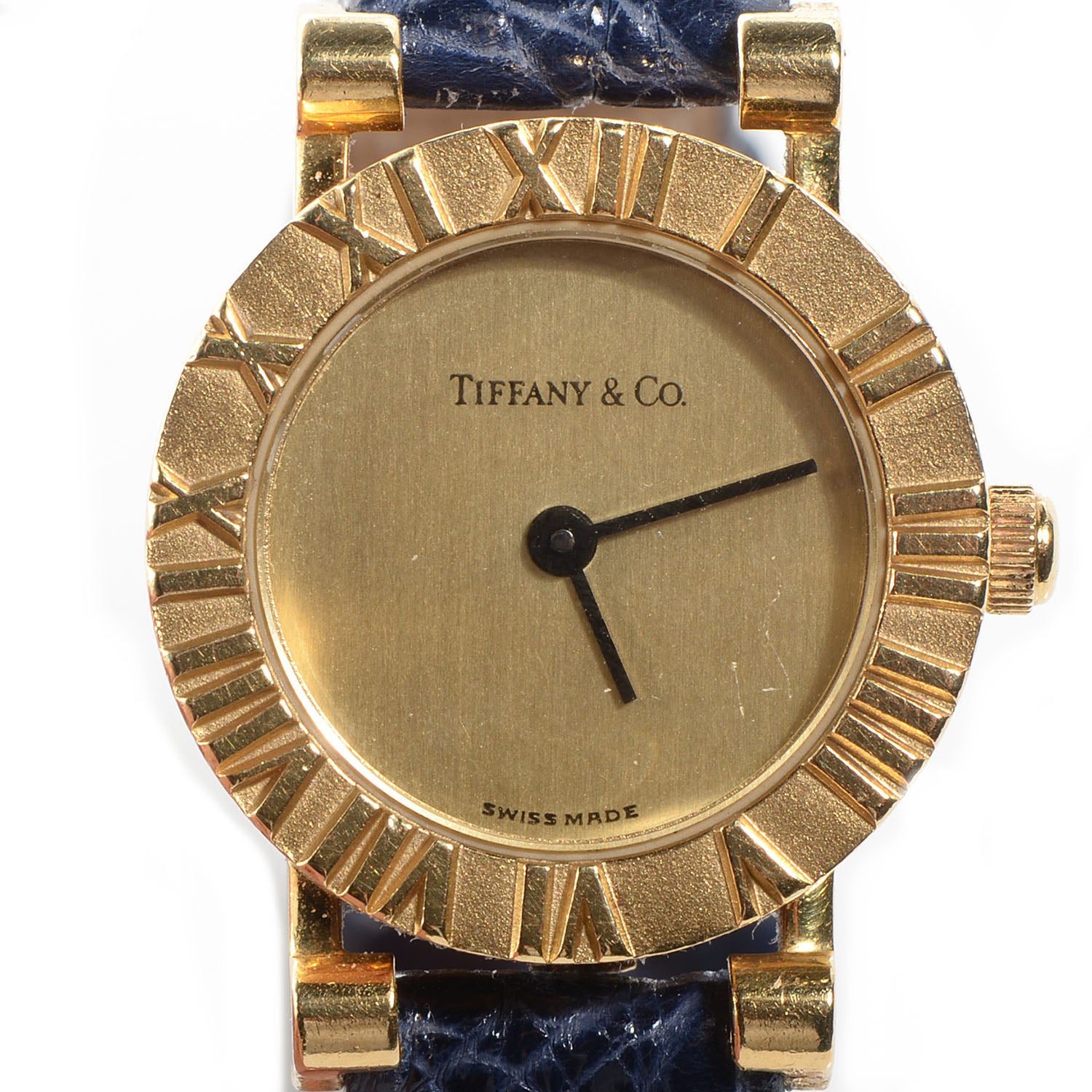 Tiffany 18K Yellow Gold Alligator 24mm Atlas Quartz Watch Gold 7 of 8