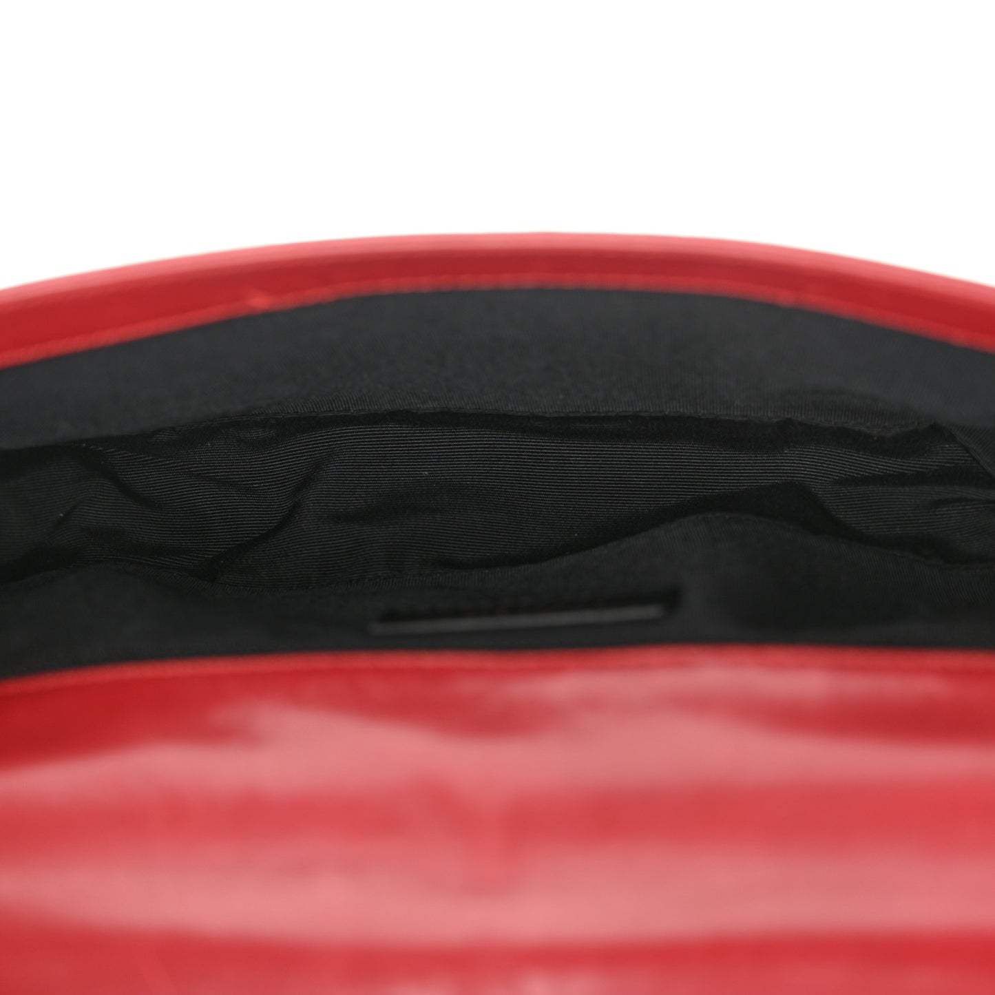 Glazed Calfskin Medium Boy Flap Red