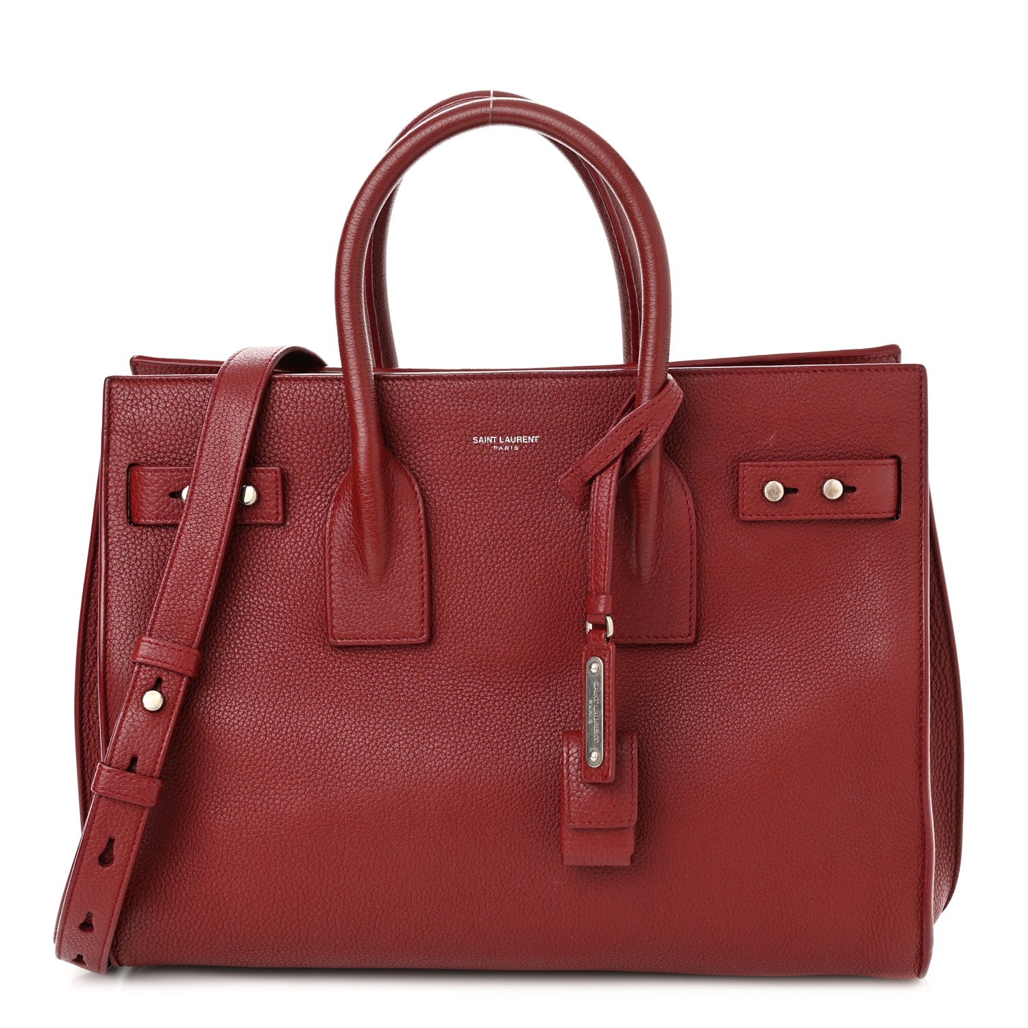 Saint Laurent Grained Calfskin Small Supple Sac De Jour Dark Pallisandre 1 of 11