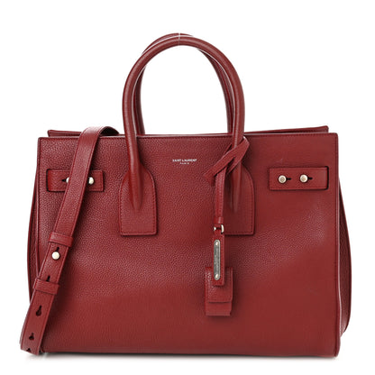 Saint Laurent Grained Calfskin Small Supple Sac De Jour Dark Pallisandre 1 of 11
