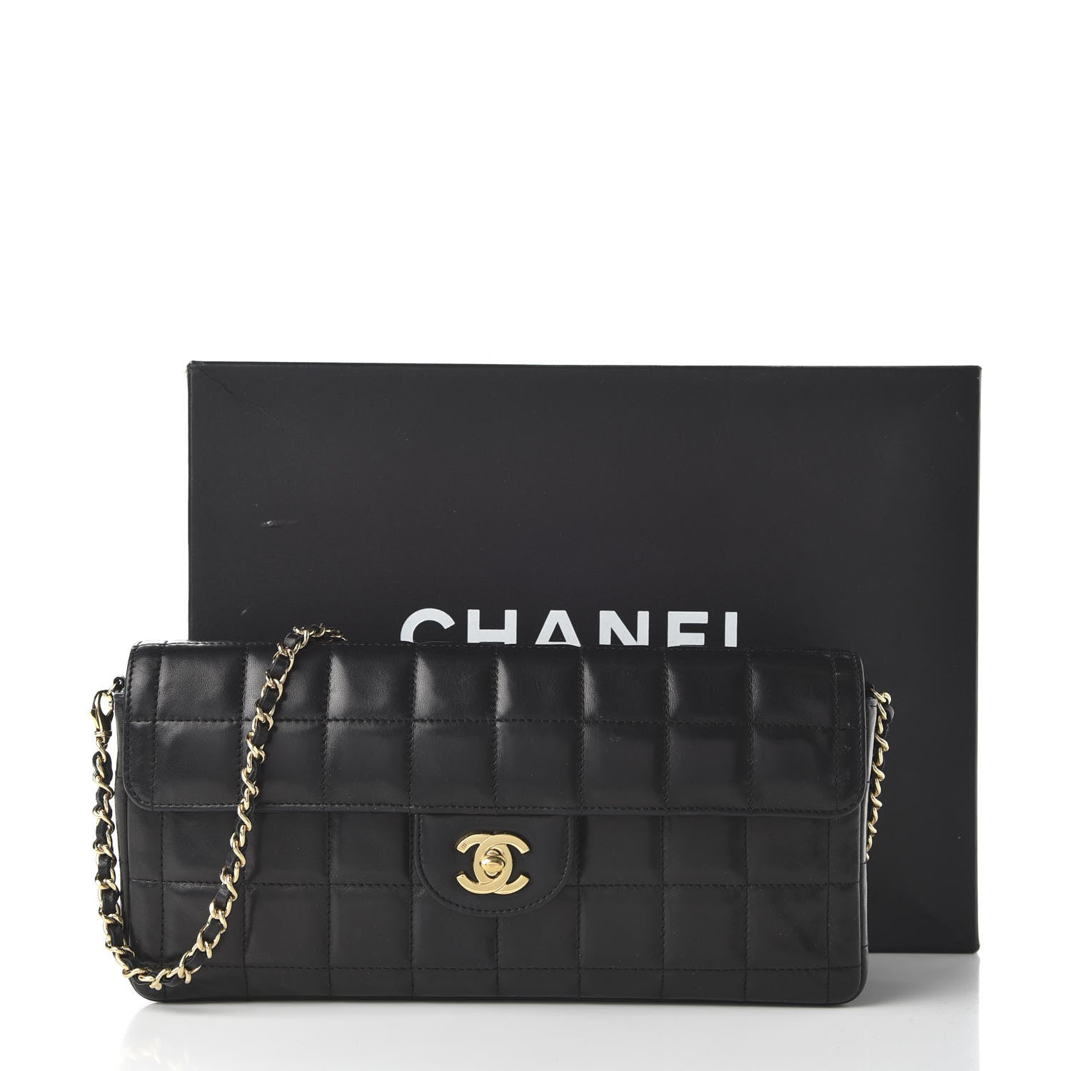 Chanel Lambskin East West Chocolate Bar Flap Black 11 of 11