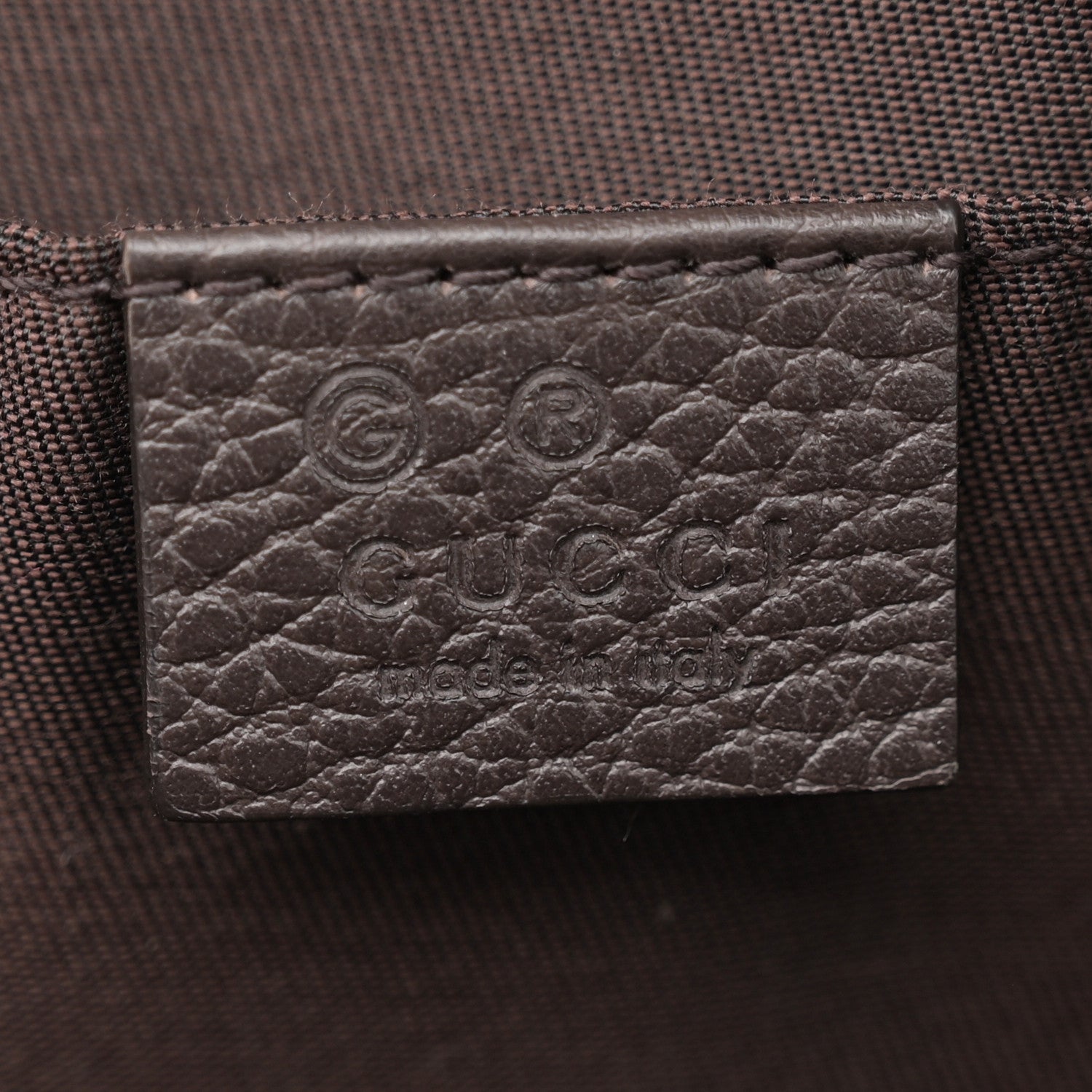 Gucci Monogram Dollar Calfskin Belt Bag Beige Ebony Testa di Moro Marrone Scuro 6 of 10