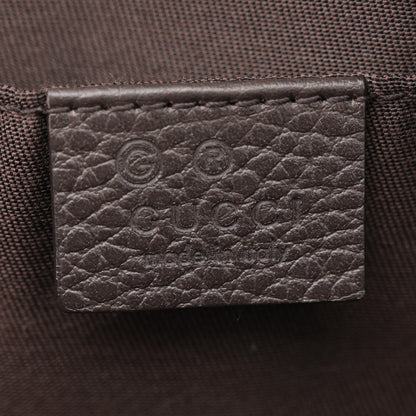 Gucci Monogram Dollar Calfskin Belt Bag Beige Ebony Testa di Moro Marrone Scuro 6 of 10