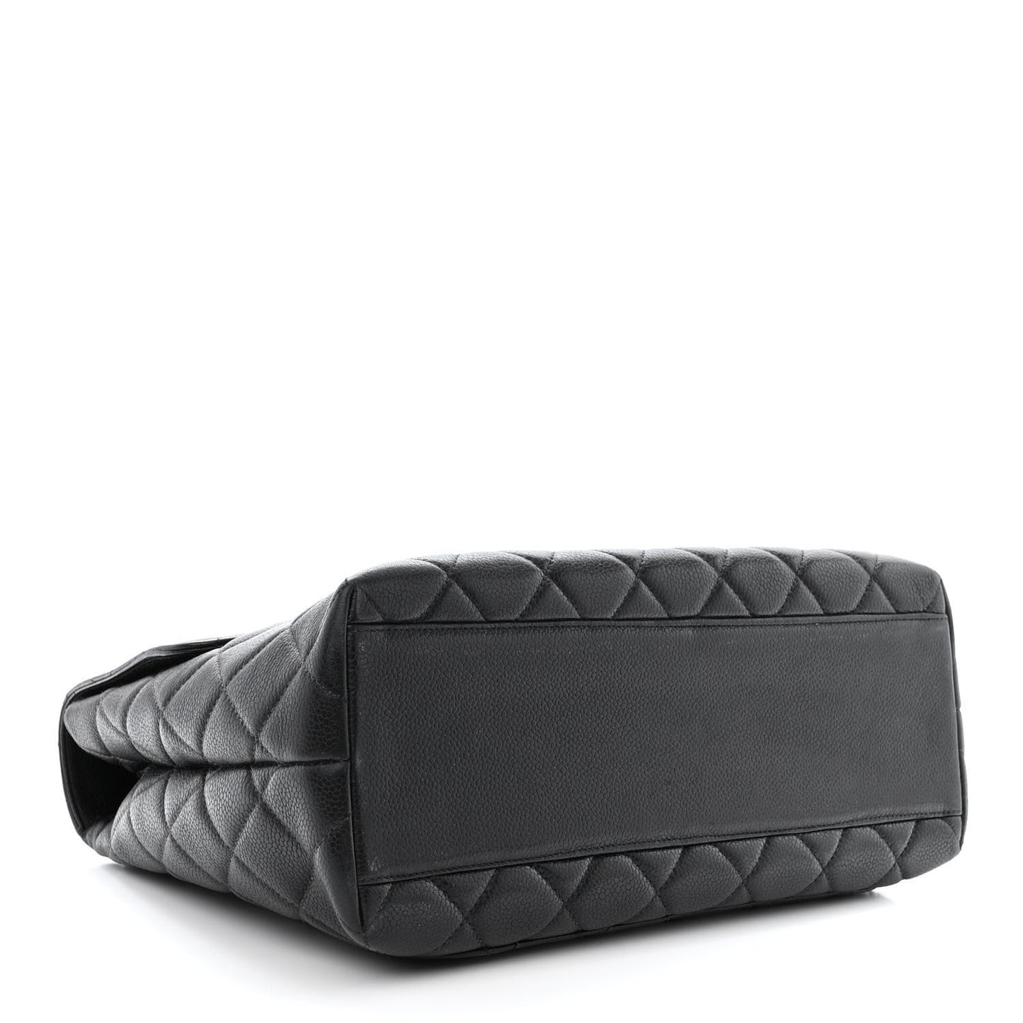 Caviar Quilted Jumbo Kelly Flap Black