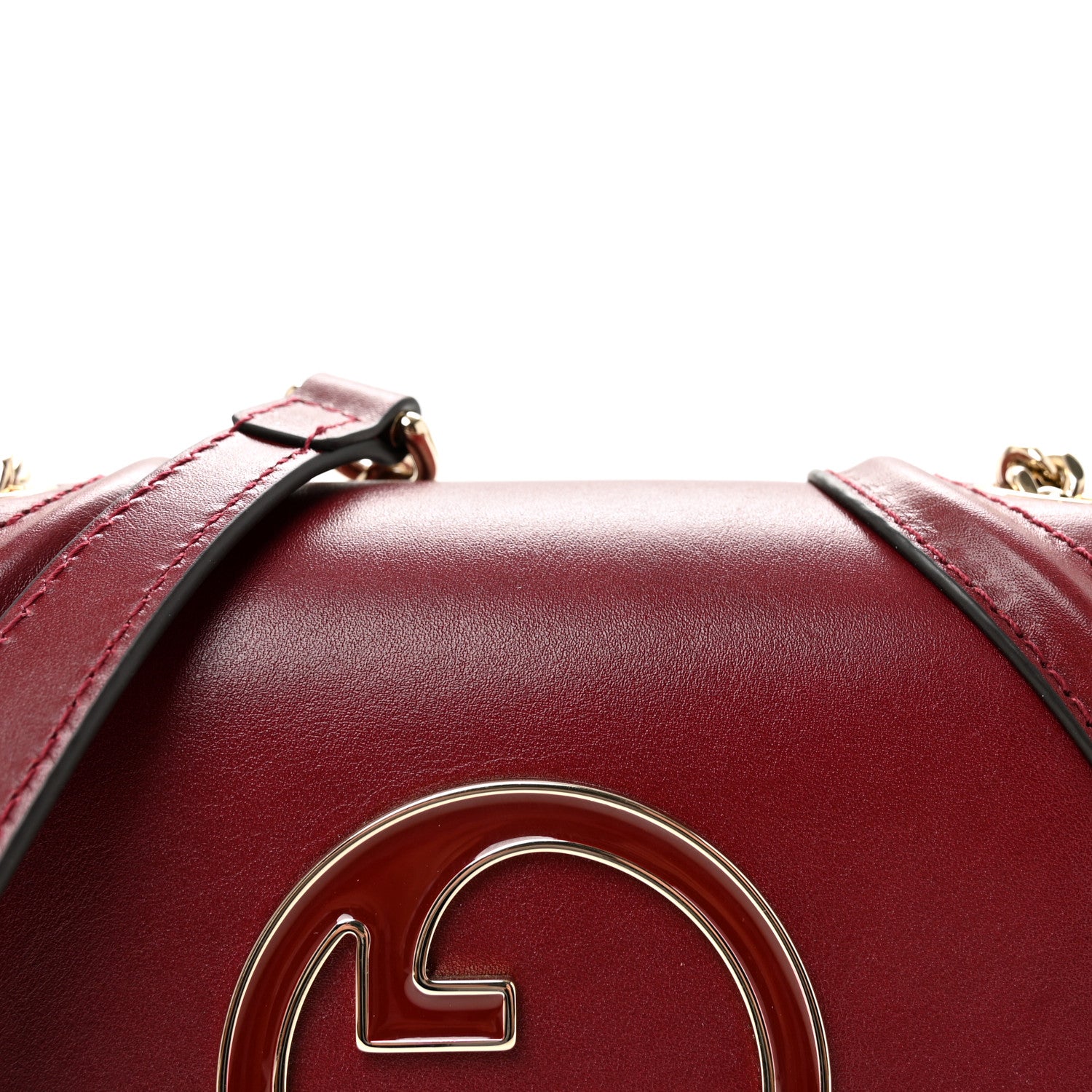 Gucci Calfskin Blondie Small Shoulder Bag Dark Red 8 of 10