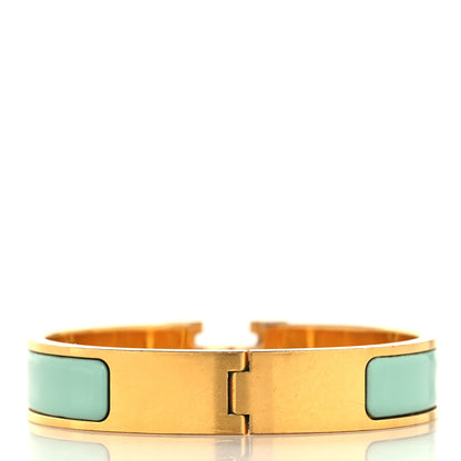 Hermes Enamel Narrow Clic Clac H Bracelet PM Aqua 4 of 12