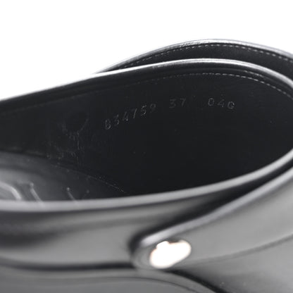 Gucci Real Betis Glamour Calfskin Horsebit Platform Mules 37 Black 9 of 10