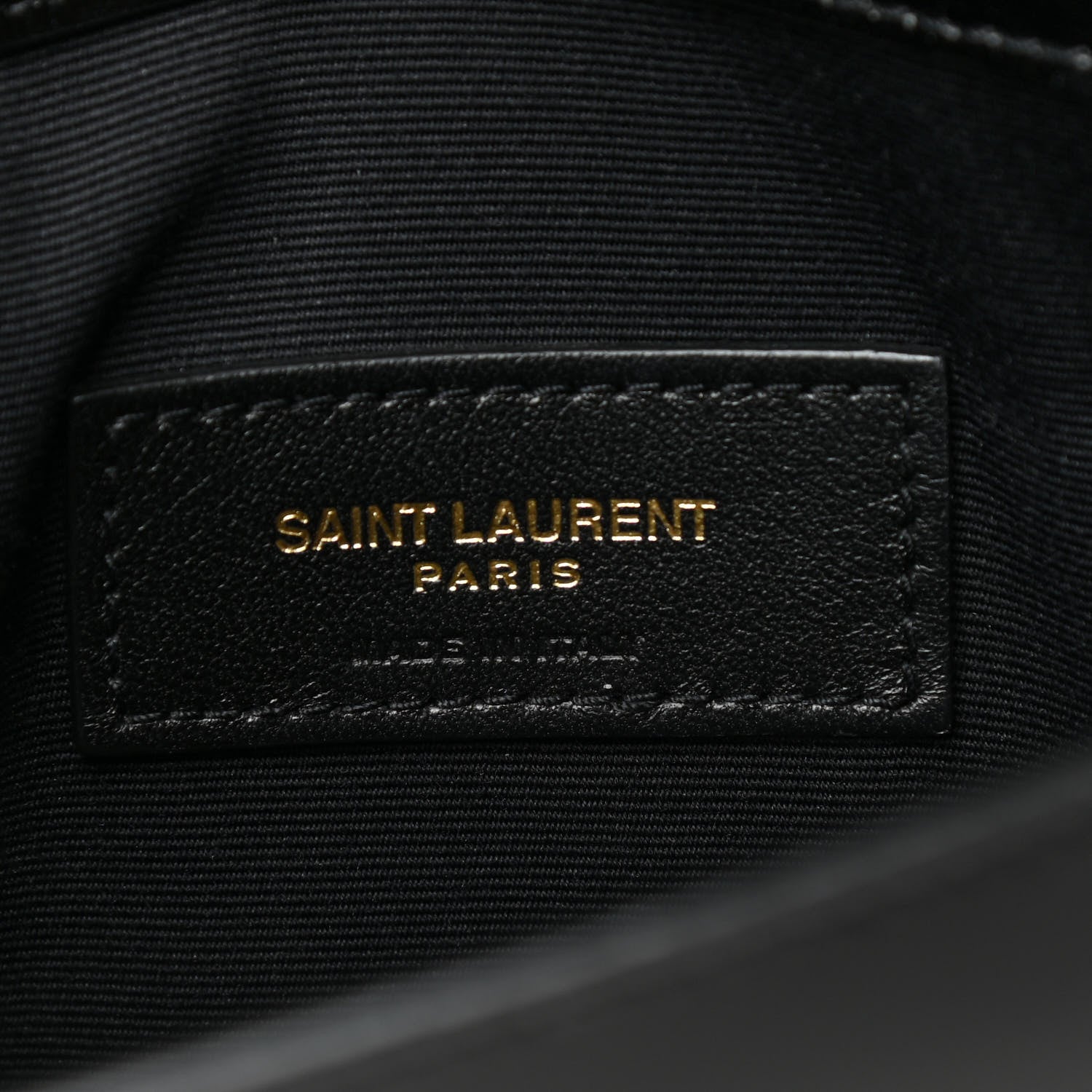 Saint Laurent Smooth Shiny Calfskin Monogram Uptown Pouch Black 7 of 9
