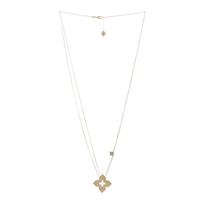 Roberto Coin 18K Yellow Gold Diamond Large Venetian Princess Pendant necklace 3 of 4