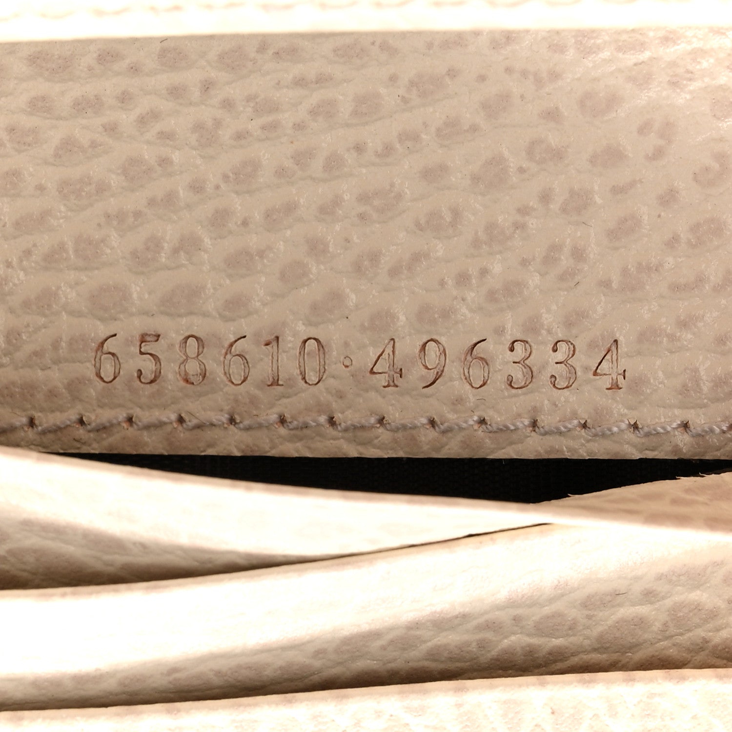 Gucci Dollar Calfskin GG Supreme Monogram GG Marmont Card Case Mystic White Beige Ebony 7 of 8