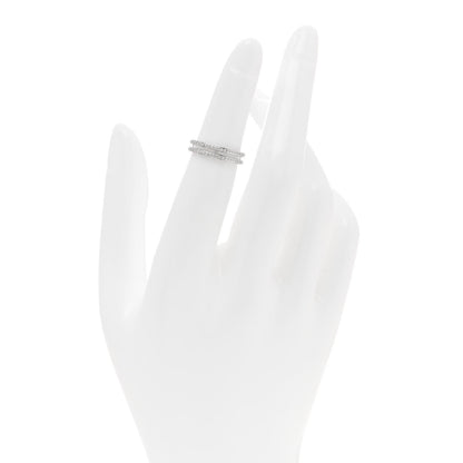 Hermes 18K White Gold Diamond Ariane Wedding Band Ring 47 4.25 2 of 5