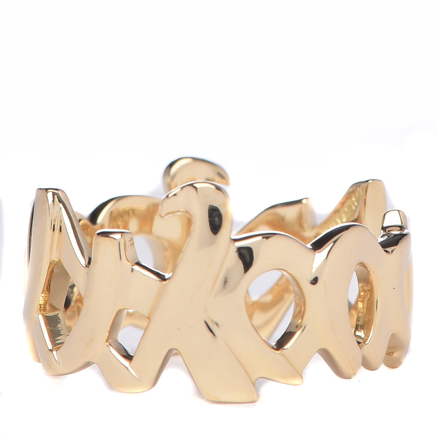 Tiffany 18K Yellow Gold Paloma Picasso Graffiti Love and Kisses Ring 52 6 3 of 6