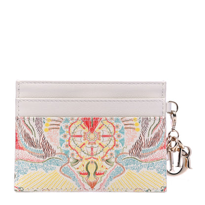 Christian Dior Calfskin Printed Dior in Lights Lady Dior Card Holder Latte 1 of 5