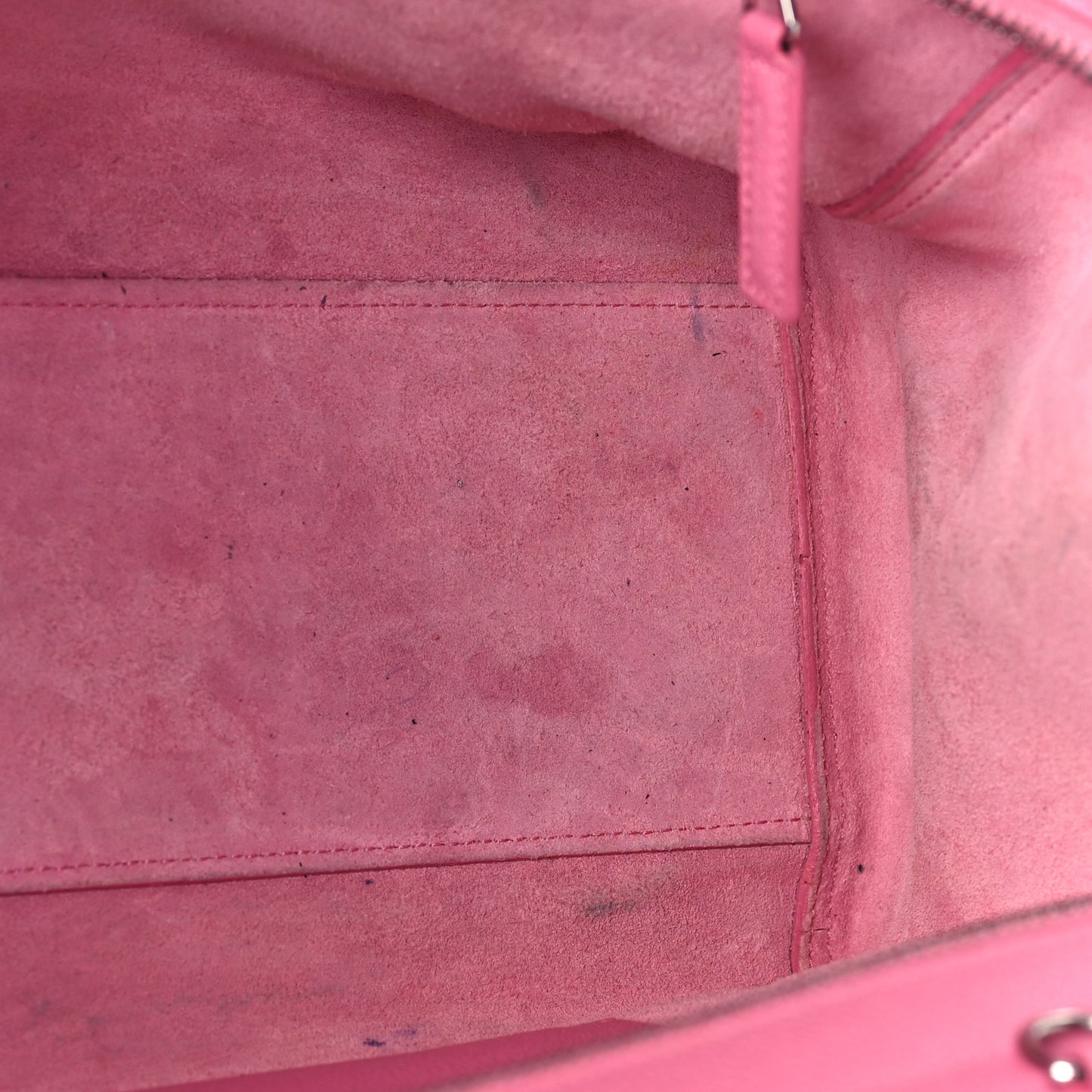 Grained Calfskin Small Cabas Rive Gauche Rose Clair