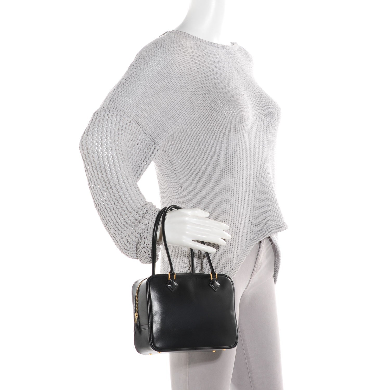 Hermes Veau Box Plume 21 Black 2 of 9