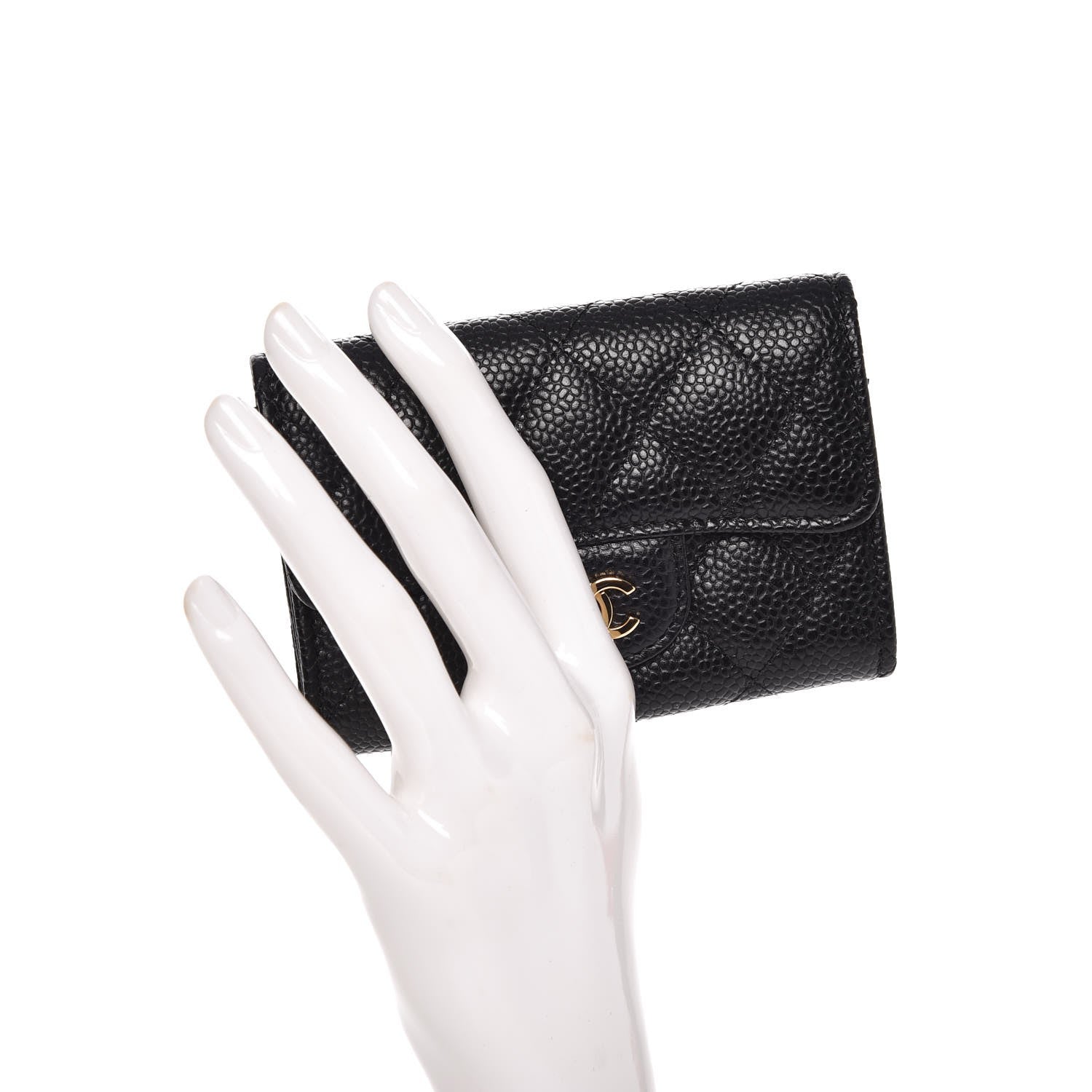 Chanel Caviar Quilted Flap Card Holder Black 2 of 8