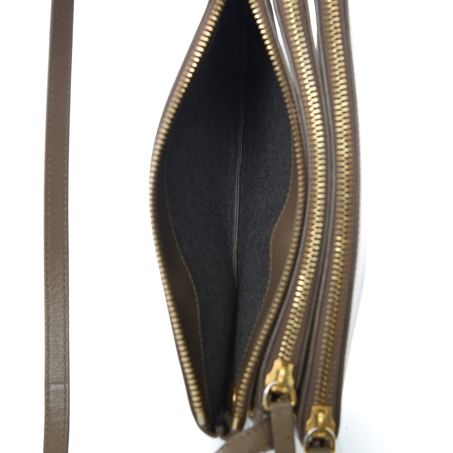 Lambskin Small Trio Crossbody Bag Taupe
