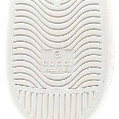 Gucci Calfskin Interlocking G Perforated Mens Ace Sneakers 8 White Grey Sky 6 of 11