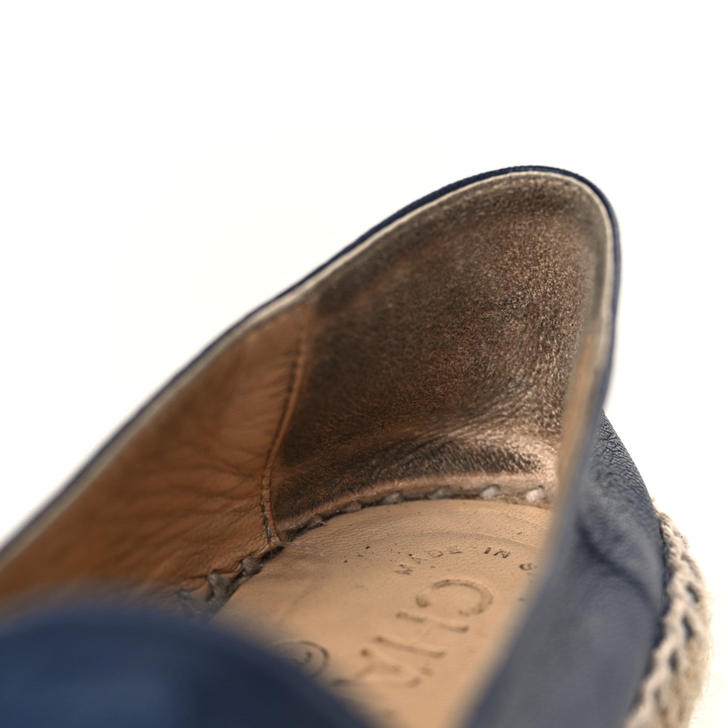 Chanel Lambskin CC Espadrilles 38 Dark Navy 11 of 11