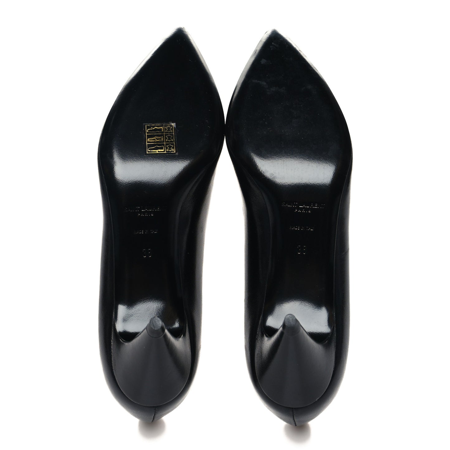 Calfskin Bow Anais Pumps 38 Black Navy