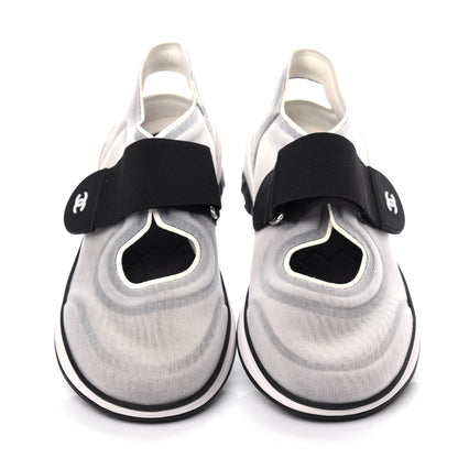 Chanel Mesh Lycra CC Sneakers 38.5 Black 5 of 10