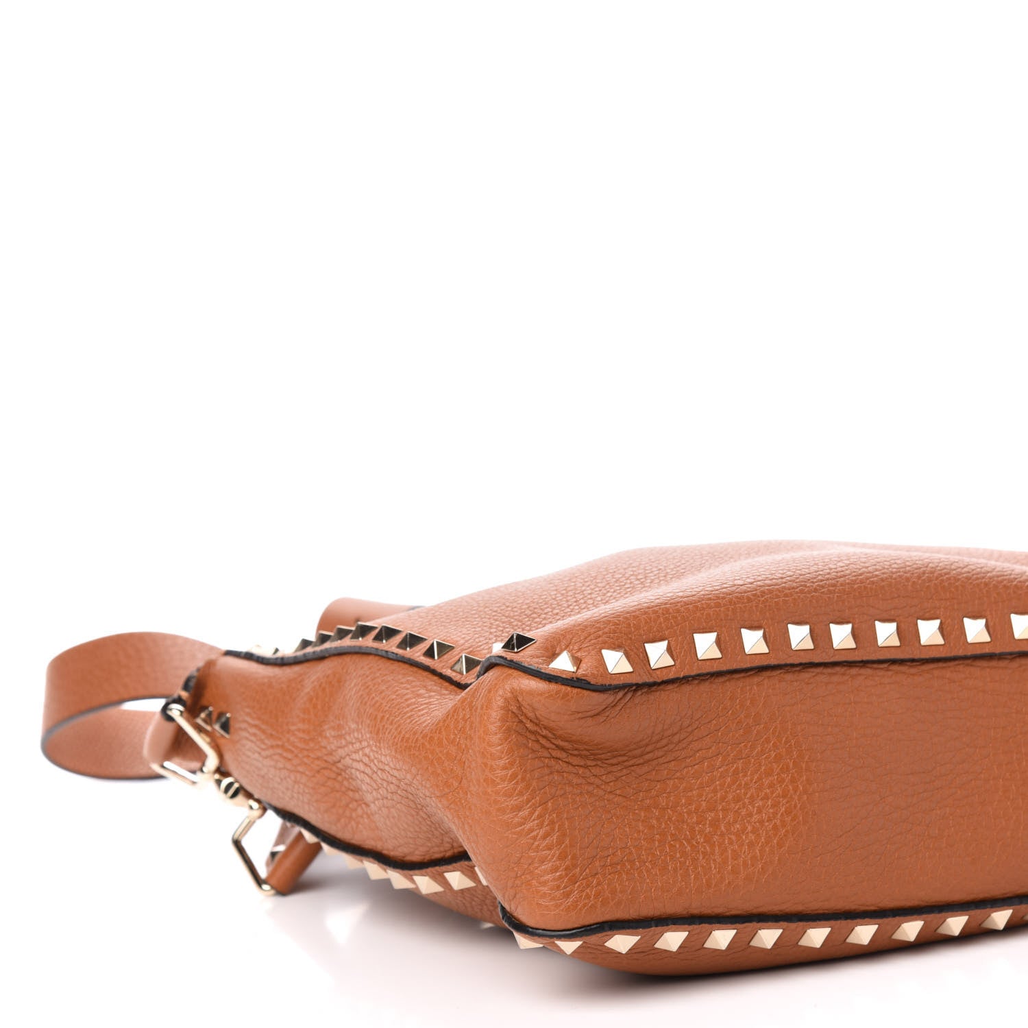 Valentino Garavani Pebbled Calfskin Small Rockstud Flip-Lock Messenger Bag Light Cuir 7 of 11