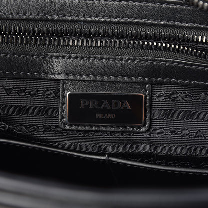 Prada X JAMES JEAN Calfskin Nylon Robot Monkey Flat Messenger Black 6 of 9