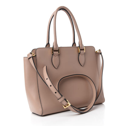 Prada Saffiano Soft Calfskin Small Zippered Tote Cipria 3 of 11